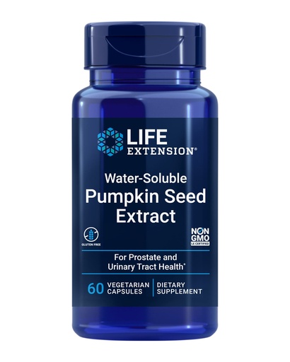 [BRSWIYYDAYAGMA34] Life Extension Water-Soluble Pumpkin Seed Extract, Promotes Prostate & Urinary Tract Health, Bladder Health Support, Men, Women, Gluten-Free, Non-GMO, Vegetarian, 60 Capsules