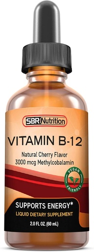 [BRSWKH32CN6QIEIV] Vitamina B12 Sublingual Liquid Drops - Methylcobalamin, VIT B 12 admite energía, Max Absorption, 3000mcg Por Serving, 60 Servings, Non-GMO, Vegan Friendly, Manufactured in The USA
