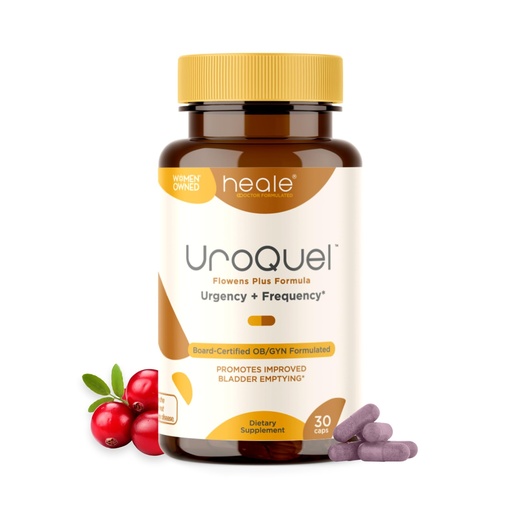 [BRSROBADAAMW2E3L] UroQuel - Natural Bladder Control Cranberry Supplement - Reduce Bathroom Urgency, Frequency, Incontinence, with Flowens - OBGYN Formulated - Cranberry Pills for Women & Men - by Heale - 30 Capsules