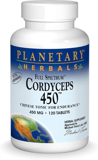 [BRSWIYQAOMBQMHQ5] Hierbales planetarios Cordyceps 450 Full Spectrum, Tonic chino para la resistencia