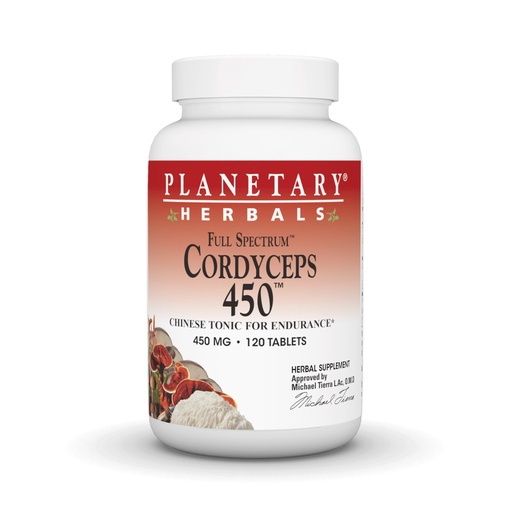 [BRSWIYQAOMBQMHQ5] Planetary Herbals Cordyceps 450 Full Spectrum, Chinese Tonic for Endurance