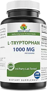 [BRSROYI6BZYQOFY6] Brieofood L-Tryptophan 1000mg per Serving - 240 Capsules - Supports Poisitive Mood & Relaxation