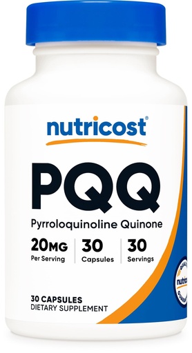 [BRSWGEABO4GQM2D2] Nutricost PQQ (Pyrroloquinoline Quinone) 20mg, 30 Capsules - Vegetarian Capsules, Non-GMO, Gluten Free