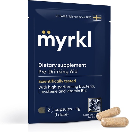 [BRSRAFQ3CB4B6DLJ] Unique Pre-Drinking Supplement for Liver Health Support, Helps Morning Energy with High-Performing Probiotic, L Cysteine & Vitamin B12, Social Evening, Party & Vacation Essentials, 10 Capsules