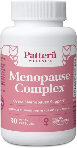 [BRSRMAIRCB4BUELU] Pattern Wellness Menopause Complex – Herbal Supplement for Women’s Wellness & Hormone Health Support – with Black Cohosh, DIM & Bioperine® – 30 Vegan Capsules, 3rd Party Tested