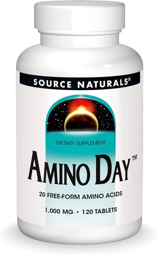 [BRSWIYQOAUBR4FLG] Sorgente Naturals Amino Day - 20 Aminoacidi Forma Gratis Supporta la dieta di qualità durante la nutrizione - 120 compresse