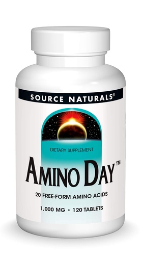 [BRSWIYQOAUBR4FLG] Source Naturals Amino Day - 20 Free Form Amino Acids Supports Quality Dieting During Nutrition - 120 Tablets