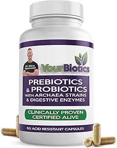 [BRSRMFD7OANWEHIV] YourBiotics Prebiotics and Probiotics for Men & Women - Digestive Enzymes with Probiotics and Prebiotics Acid Resistant - Women & Mens Probiotics for Gut Health Immune Support & Digestion - 60 Count