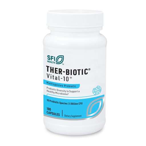 [BRSWIYYZDINAI2TU] SFI Health Klaire Labs Ther-Biotic Vital 10 - Multistrain Probiotic with Lactobacillus, Bifidobacterium & More - Support Gut Health, A Balanced Microbiome & Immune Function (100 Capsules)