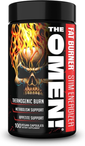 [BRSW2GQYOUJQ4FDZ] JNX SPORTS The Omen! Thermogenic Fat Burner – Dietary Supplement for Men & Women with L Carnitine | Appetite Suppressant & Metabolism Booster | 100 Capsules