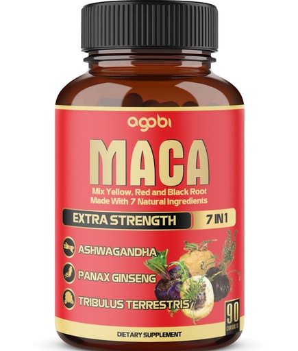 [BRSWYHYLCEAR6H3L] Maca Root Capsules - Supports Natural Health - Energy - Performance & Mood Supplement - Enhanced Blood Flow 3-Month Supply