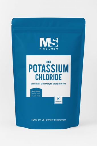 [BRSRAGLROV7RM3I6] Potassium Chloride Powder - 500 gram - 1.1 lb - Potassium Supplement Powder, Potassium Chloride Salt Substitute, Potassium Salt - Gluten Free, 200mg per Serving