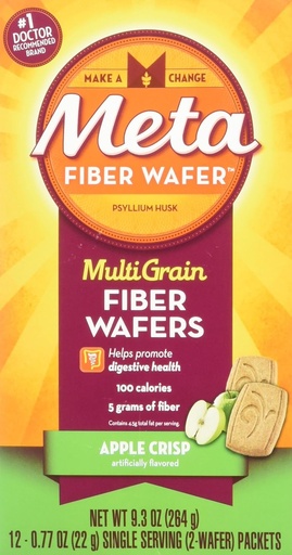 [BRSWKZD6BEIBAETM] Metamucil Fiber Wafers Apple Crisp 24 Each (Pack of 6)