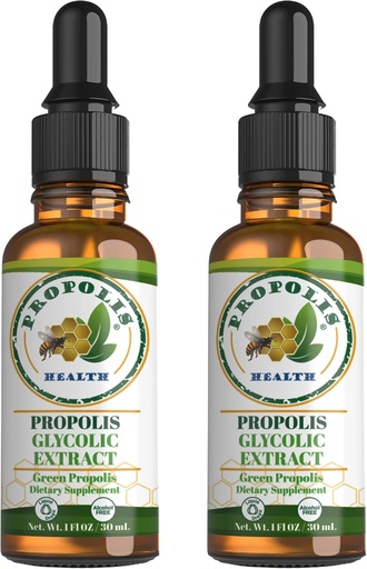 [BRSW2FQOCMIRQALO] Green Propolis Extract Liquid - Brazilian Bee Propolis - Alcohol-Free Immune Support Supplement - 60-Day Supply - Natural Immunity Shots