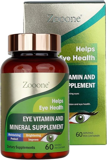 [BRSRAAI7CUJWOCTO] zooone- 60pcs Lutein Eye Vitamins Supplement Nutritional Supplement for Macular Health & Dry Eye Support, Contains Lutein, Zinc, Vitamins C/E & Zeaxanthin