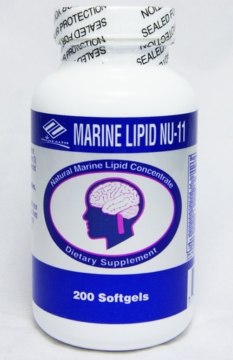 [BRSWIHTZCF4R42D2] Marine Lipid Nu-11 in 1 Include : Fish Oil,soy Lecithin, Wheat Germ Oil, Selenlum Yeast, Garlic Oil, Grape Bark Extract, Vitamin E, Octacosand Powder, Evening Primross Oil, Orgenic Flaxseed Oil, Ginkgo Biloba Extract.