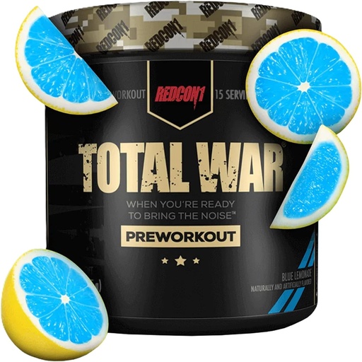 [BRSWYZ3YBUHROCT4] REDCON1 Total War Pre Workout, Blue Lemonade - Endurance, Alertness, Pump Boosting Citrulline Malate & Beta Alanine - Fast Acting, Caffeinated Preworkout for Men & Women (15 Servings)