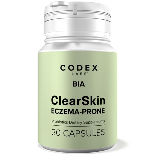 [BRSRAAY7BADWEA3O] Codex Labs BIA Eczema Probiotic – 30 Capsules | Synbiotic for Eczema-Prone Skin with Clinically Proven Probiotics & Prebiotic Blueberry | Gut-Skin Barrier & Immune Support | 30-Day Supply