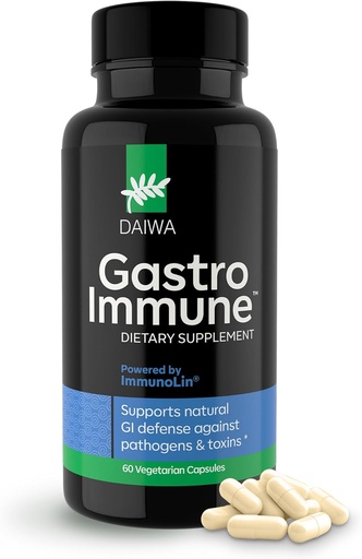 [BRSRMAQTBB7QGHTL] Daiwa GastroImmune - Gut Health and Immunity Supplement - Non-GMO, Protein-Based Formula for Digestive Wellness – 60 cápsulas