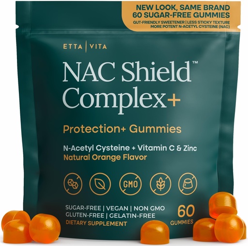 [BRSRA2YBDEHB4C3P] Sugar-Free NAC Gummies (Immune Support Complex) N-Acetyl Cysteine, Vitamin C & Zinc - Supports Respiratory Health, Liver Detox & Cleanse, Kidney Function, NAC Supplement for Kids and Adults - Vegan