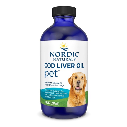 [BRSWIYQROEHW2CI3] Nordic Naturals Pet Cod Liver Oil, Unflavored - 8 oz - 1048 mg Omega-3 Per Teaspoon - Fish Oil for Dogs with EPA & DHA - Promotes Skin, Coat, & Immune Health