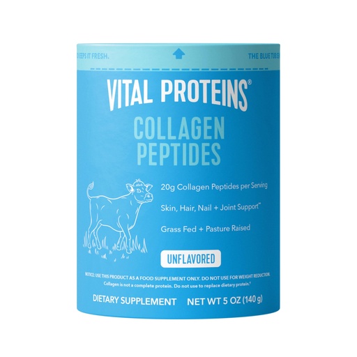 [BRSWGZAZB56QAFAV] Vital Proteins Collagen Peptides Powder Supplement for Skin Hair Nail Joint Health or Support - Hydrolyzed Collagen - Unflavored, 7 Servings