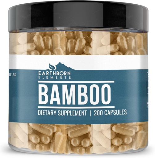 [BRSWGAA3CEORO334] Earthborn Elements Bamboo 200 Capsules, Pure & Undiluted, No Additives