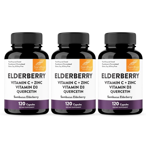 [BRSRAGA5ABYBOF34] Elderberry Vitamin C and Zinc Capsules for Adults | 360 Count with Quercetin & Vitamin D3 | 6-in-1 Immune Support Supplement Pills | Sambucus Black Elderberry Natural Immunity Vitamins | Made in USA