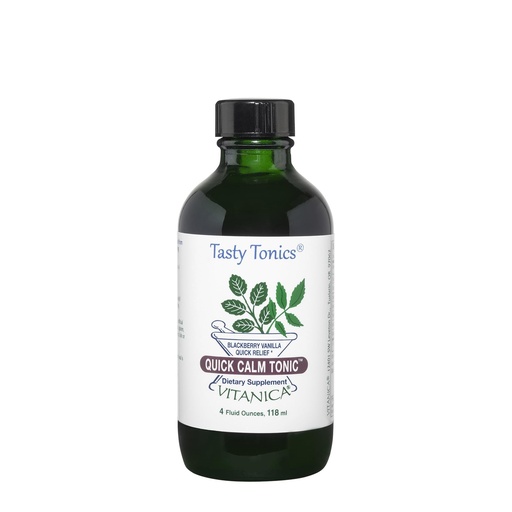[BRSROGI6ARYAYCDU] Vitanica Quick Calm Tonic, BlackBerry Vanilla Quick Relief, Vegan, 4 oz