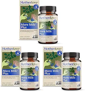 [BRSRAGIODIMQAYLX] Motherlove More Milk Plus (180 Liquid caps) Fenugreek-Based Lactation Supplement to Support Breast Milk Supply—Non-GMO, Organic Herbs, Vegan, Kosher