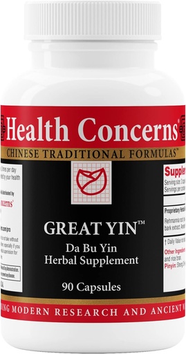 [BRSW2FL4OYIQMEQV] Health Concerns Great Yin – Menopause Relief Supplement – Hot Flash Support – Night Sweats & Deficiency Heat – Traditional Chinese Herbal Formula for Women’s Health & Hormonal Balance – 90 Capsules
