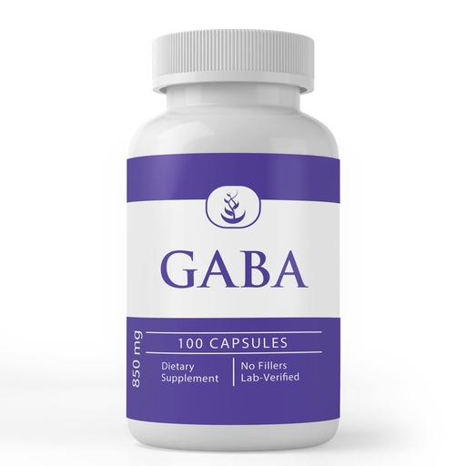[BRSWYZ36OJ4GKGT7] Pure Original Ingredients GABA, (100 Capsules) Always Pure, No Additives or Fillers, Lab Verified