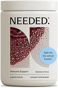 [BRSROZT3AR7QOCLA] Needed. Immune Support Immunity Powder - for The Whole Family - Pregnancy Safe Immunity Supplement - Zinc with Elderberry - Easy-to-Take