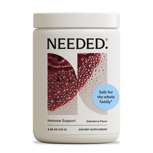 [BRSROZT3AR7QOCLA] Needed. Immune Support Immunity Powder, Zinc with Elderberry | For the Whole Family, Pregnancy-Safe Immunity Supplement, Easy to Take