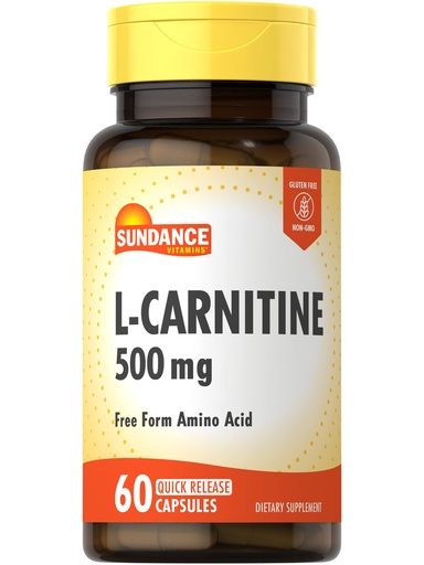 [BRSWICAPBQNQG3D2] Sundance L-Carnitine Plus, 60 Count | Free Form Amino Acid | Non-GMO and Gluten Free Pills