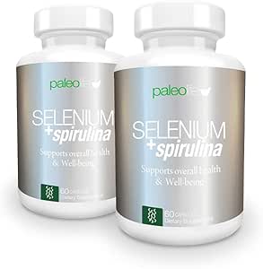 [BRSWGCYYAB4AGFYV] Boost Concentration, Memory and Energy with Premium Selenium + Spirulina - Premium Antioxidant Supplement for Brain Function - 120 Day Supply (120 Capsules) - (2-Pack)