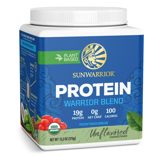 [BRSWGY36OUNRQ3DZ] Sunwarrior Organic Plant Based Protein Powder | Vegan Organic Protein Powder Unflavored with BCAA Amino Acids & Hemp Seed Pea Blend | Non-GMO Soy Dairy Filler & Gluten Free (Unflavored, 15 Servings)