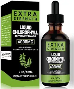 [BRSRAFABOQPG2HLU] Chlorophyll Liquid Drops for Clear Skin & Energy Boost - Immune Support Supplement Liquid Chlorophyll for Gut Health - Internal Deodorant - Antioxidant- 2 FL OZ