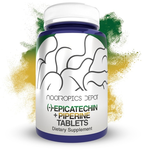 [BRSWGHT4OF6WEFLH] Nootropics Depot Epicatechin Tablets | 200mg (−)−Epicatechin + 6mg Piperine for Bioavailability | Green Tea Extract | Promotes Muscle Mass, Cardiovascular Health, and Energy | 90 Count