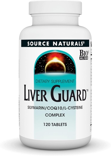[BRSWIYQOAUAQI3LE] Source Naturals Liver Guard, with Silymarin, CoQ10, L-Cysteine Complex, for Healthy Liver Function* - 120 Tablets