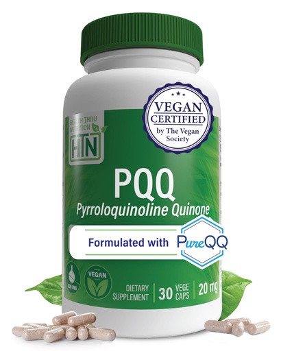 [BRSWIGQ2O57BQCDO] Health Thru Nutrition PQQ 20mg 30 Servings Pyrroloquinoline Quinone as PureQQ | Promotes Mitochondrial Biogenesis | Certified Vegan | Non-GMO Gluten Soy Free Capsules| Clean Label PQQ Supplement