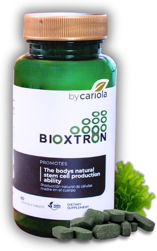 [BRSROFIQOZYWEGQ4] Bioxtron Natural Stem Cell Supplement Chewable Tablets - Spirulina, Chlorella, AFA - Supports Energy, Joint, Muscle, Immune Health - Stem Cell Regenerator - 60 Tablets (30 Servings)