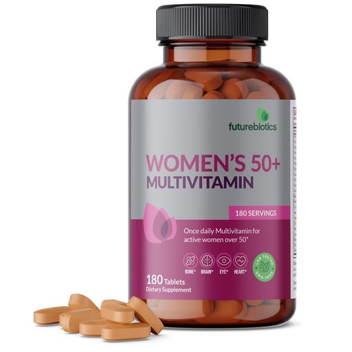 [BRSROZAHOIIBMEL2] Futurebiotics Women's 50+ Multivitamin Once Daily Multivitamin for Active Women Over 50, Non-GMO, 180 Tablets