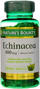 [BRSWIYYOAIDBGH36] Nature's Bounty Natural Whole Herb Echinacea 400mg, 100 Capsules (Pack of 2)