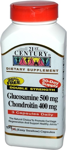 [BRSWIYT6CMMBKA3A] 21st Century Glucosamin Chondroitin 500/400mg - Doppelstärke, cp 150 Count
