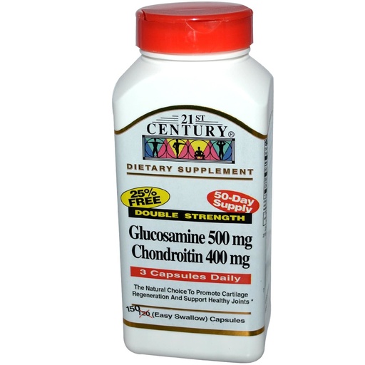 [BRSWIYT6CMMBKA3A] 21st Century Glucosamine Chondroitin 500/400mg - Double Strength, cp 150 Count