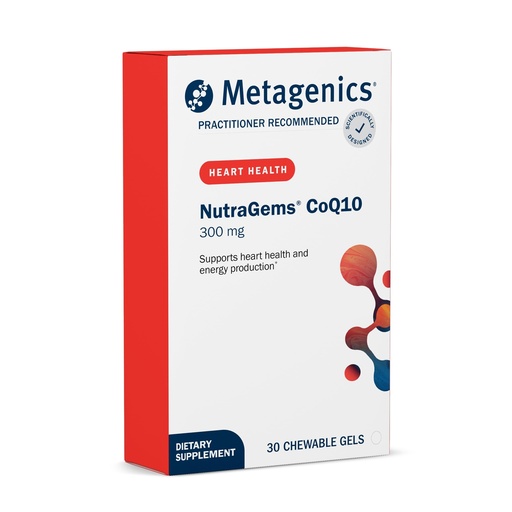 [BRSWI2QPOQCRACQV] Metagenics NutraGems CoQ10 300 mg - High Absorption Antioxidant Supplement - Supports Heart Health, Energy Production & Cellular Function* - Coenzyme Q10 with Lycopene - 30 Chewable Gels