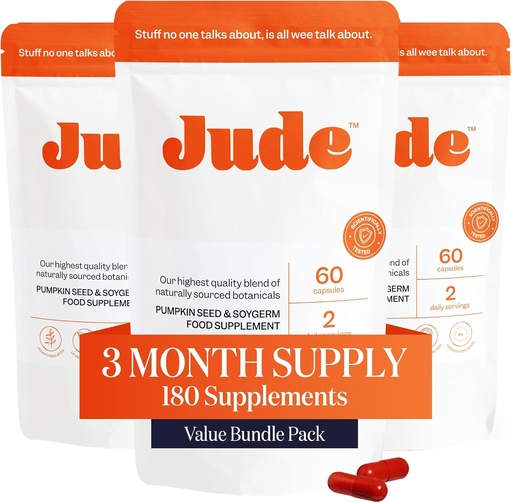 [BRSRMAIBA4BGYELX] Jude Bladder Control Tablets, Daily Supplement, Reduce Leaks, Relieve Need-to-Go Urgency, Improve Sleep, Overactive Bladder Tablets, 180 Capsules