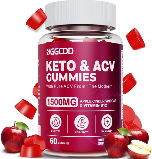 [BRSROAIPBBYWM2Y6] Keto ACV Gummies Advanced Weight - L0ss-,- Keto Gummy Supplement for Women and Men, with 1500MG Apple Cider Vinegar & Vitamin B12, Vegan & Non-GMO, Detox & Cleanse, Low-Carb, 60 Count