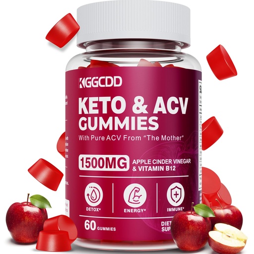[BRSROAIPBBYWM2Y6] Keto ACV Gummies Advanced Weight Loss, Keto Gummy Supplement for Women and Men, with 1500MG Apple Cider Vinegar & Vitamin B12, Vegan & Non-GMO, Detox & Cleanse, Low-Carb, 60 Count
